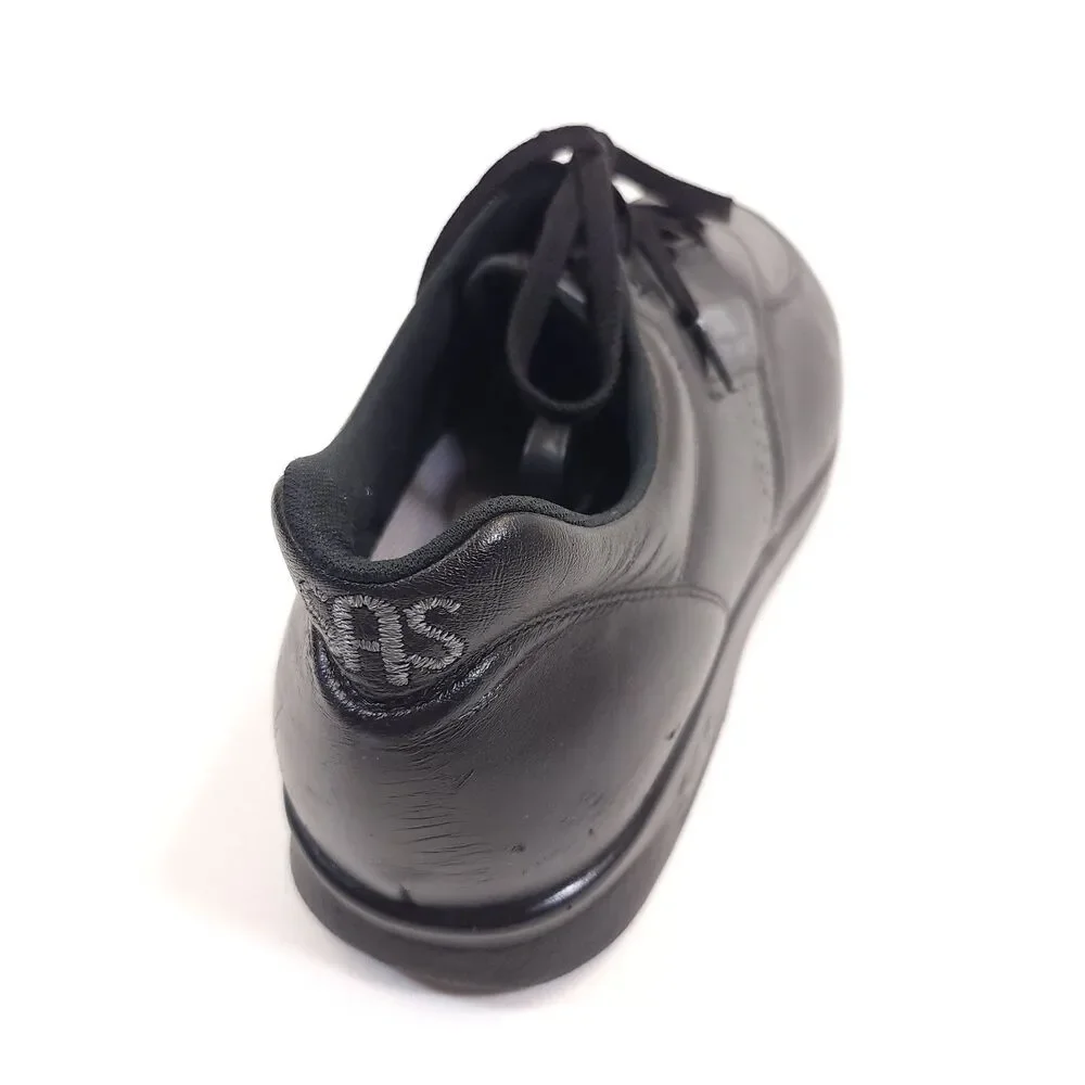 SAS Time Out Mens 12 M Black Leather Walking Shoes Comfort Lace Up Made In USA